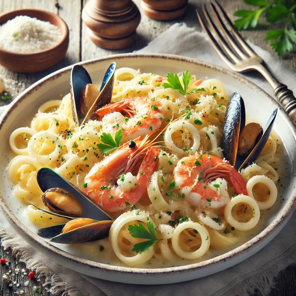 С морепродуктами в сливочном соусе заказать доставку ROJO ресторан Алматы